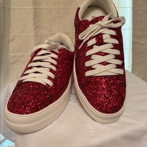 Corkys Red Glitter Women's Sneakers
